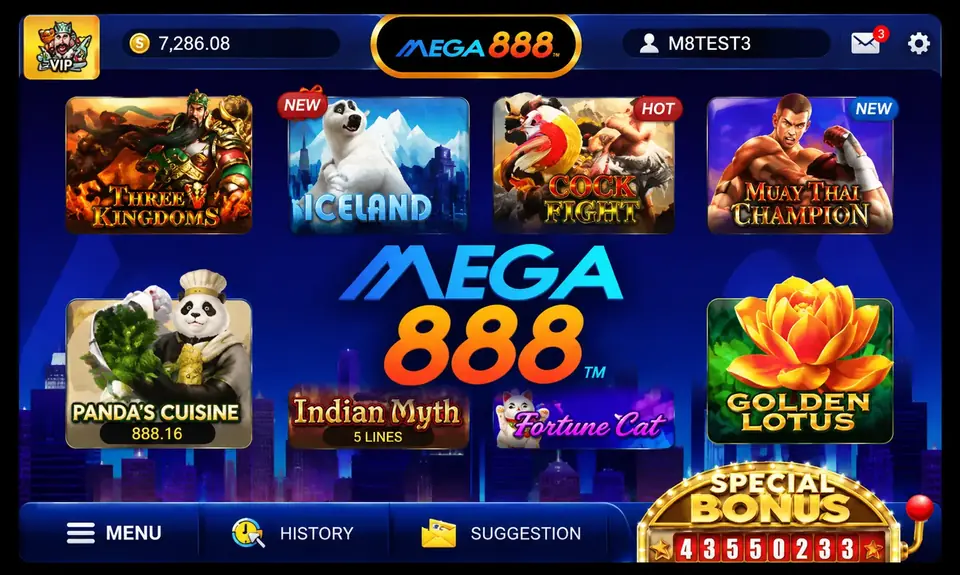 Papan batu lobi MEGA888