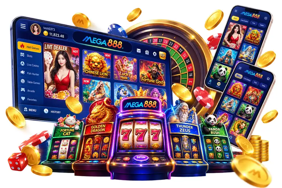 MEGA888 pada dulang telefon dan desktop